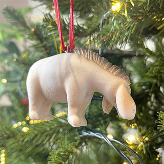 Eeyore Christmas Tree Decoration with Holly, Gisela Graham 8cm