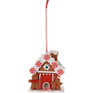 LED Gingerbread House Christmas Bauble | Light-Up House Tree Ornament - 7cm