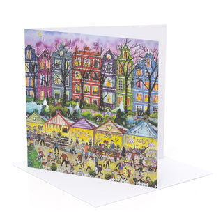 Christmas Market Advent Calendar Greetings Card | Christmas Advent Calendar