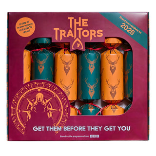 Set of 6 Traitors Christmas Crackers, 2026 Secret Role Party Game