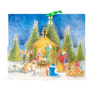 Pop-up 3D Nativity Christmas Advent Calendar | Fold-out Religious Calendar