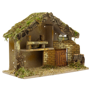 LED Traditional Wooden Nativity Stable with Lights | Christmas Nativity Scene