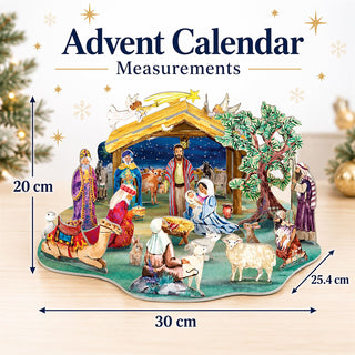 Nativity Advent Calendar, Large Pop & Slot 3D Christmas Story Calendar