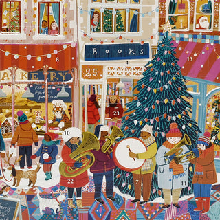A Happy Holiday Traditional Picture Christmas Advent Calendar, 21.3cm Town Scene