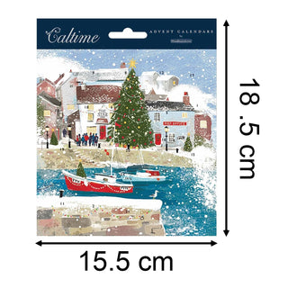 Harbour at Christmas Advent Calendar Greetings Card | Christmas Advent Calendar