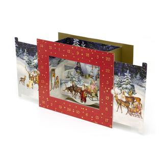 3D Winter Landscape Advent Calendar | Victorian Pull-Out Snow Scene 3D Countdown