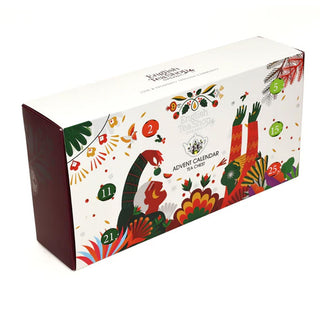 Tea Chest Advent Calendar | 25 Pyramid Tea Bags Christmas Advent Calendar