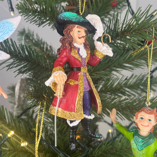 Captain Hook Christmas Tree Bauble | Peter Pan Christmas Tree Ornament - 12cm