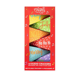 Pyramid Kazoo Christmas Crackers | Set of 6 Musical Game Family Crackers Game