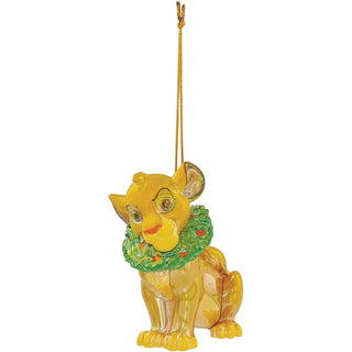 Disney The Lion King Simba Christmas Tree Hanging Decoration, 9cm Gold Toned