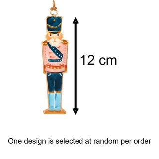 Nutcracker Christmas Bauble | Vintage Metal Soldier Tree Ornament with Twine