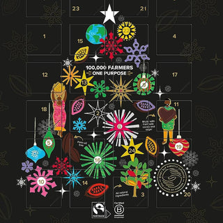 Divine Fairtrade Dark Chocolate Christmas Advent Calendar | 70% Cocoa Dark Chocolate Advent Calendar | Vegan Chocolate Christmas Calendar 85g