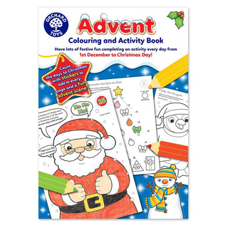 Christmas Advent Colouring and Activity Book, A4 with Stickers & Puzzles