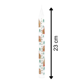 Gingerbread House Advent Candle | Numbered Christmas Countdown Candle 23cm