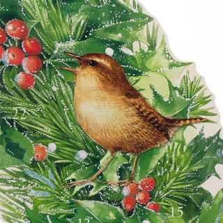 Winter Robin & Holly Wreath Advent Calendar | Large Christmas Advent Calendar