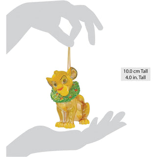 Disney The Lion King Simba Christmas Tree Hanging Decoration, 9cm Gold Toned
