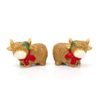 Novelty Christmas Salt & Pepper Shakers | Highland Cow Salt & Pepper Pots