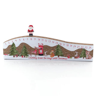Children's Winter Wonderland Wooden Christmas Advent Calendar Block - 38cm