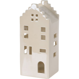 15cm White Ceramic LED Christmas House | Light-Up Ornament | Design Varies