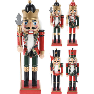 Traditional Wooden Christmas Nutcracker Soldier Figure with Moveable Parts 25cm