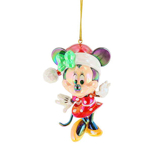 Disney Minnie Mouse Christmas Tree Hanging Ornament, 10cm Reflective Bauble
