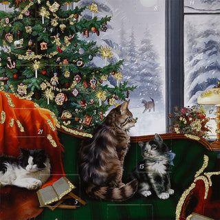 Cats at the Window Christmas Advent Calendar, A4 Traditional Picture Calendar