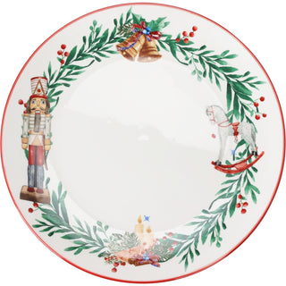 Christmas Nutcracker Plate | Traditional Festive Round Ceramic Plate - 27cm