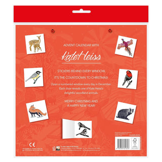 Kate Heiss Winter Wonderland Christmas Advent Calendar with Stickers, Woodland