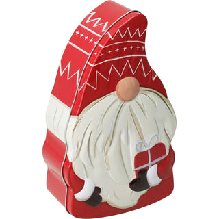 Christmas Gonk Storage Tin | Kitchen Food Tin Festive Santa Gnome Tin