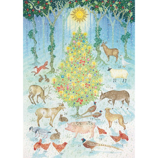 Woodland Magic Christmas Advent Calendar, A4 Vintage Woodland Illustration