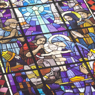 Christmas Advent Calendar Stained Glass In Notre Dame | Religious Advent Calendar Traditional Advent Calendar | Picture Advent Calendar Paper Advent Calendar