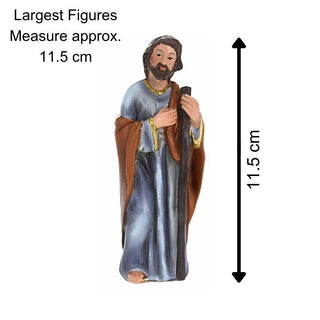 Traditional Nativity Set With 9 Detailed Figurines
