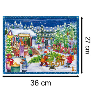 Christmas Tree Market Christmas Advent Calendar Traditional Door Advent Calendar