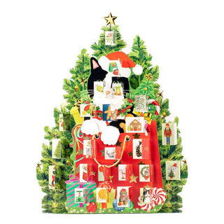 Christmas Cat 3D Christmas Advent Calendar | Fold-out Cat-Shaped Calendar - 42cm