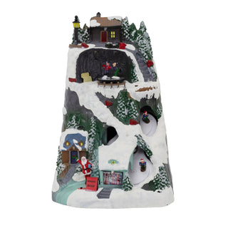 LED Ski Slope | Illuminated LED Christmas Ornament with Movement - 30cm