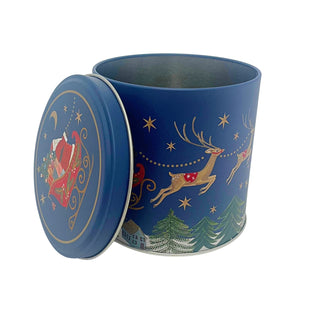 Nostalgia Sleigh Christmas Chocolate Tin 10cm, Gisela Graham Santa Design