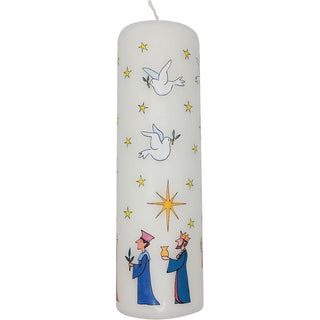 Wise Men Christmas Advent Candle | Christmas Calendar Pillar Candle - 20cm