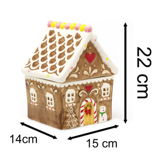 Medium Christmas Gingerbread Biscuit Barrel | Gingerbread House Cookie Jar