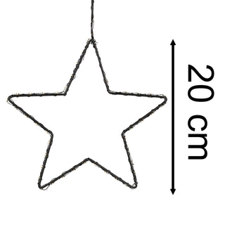 Small Silhouette LED Christmas Star | 52 LED Star Light Window Decoration - 20cm