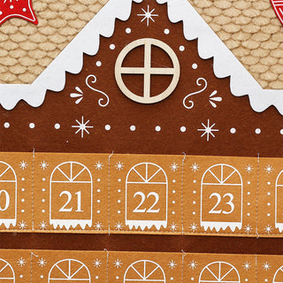 Gingerbread Fabric Fill Your Own Christmas Advent Calendar, Hanging 68cm