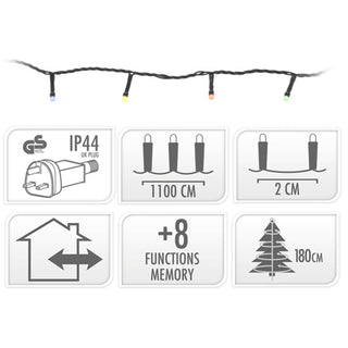 Multicoloured Christmas Fairy Lights | 560 LED Tree Lights with 8 Functions