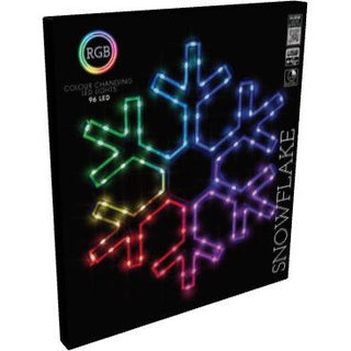 Snowflake LED RGB Light | 90 LED Colour Changing Star Decoration - 50x43cm