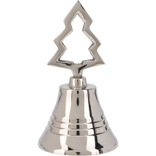 Mini Silver Nickel Christmas Bell | Small Hand Bell Dinner & Service Bell - 10cm