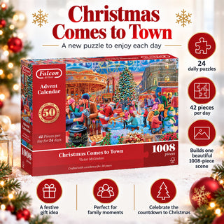 Christmas Comes to Town Jigsaw Christmas Advent Calendar, 1008 Pieces