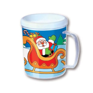 Design Your Own Christmas Mug Xmas Craft Colouring Activity Stocking Filler