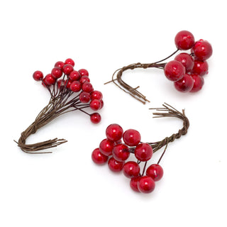 Set Of 3 Red Berry Branch Christmas Tree Decoration | Christmas Present Decoration | Xmas Wreath Decoration