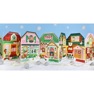 Santa's Village Fold-out Christmas Advent Calendar Book, 25 Flap Countdown