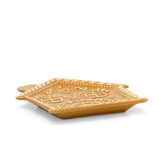Gingerbread House Ceramic Serving Plate | Christmas Gingerbread Tableware 23cm