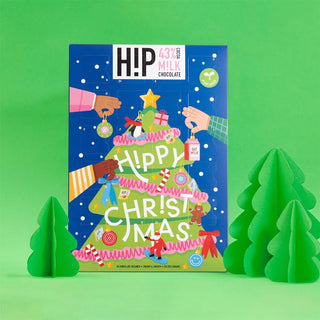 H!P Vegan Oat Milk Chocolate Christmas Advent Calendar, Two Flavours