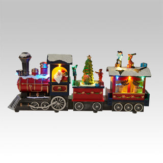 Christmas Express LED Train Decoration, 38cm Light Up Christmas Railway